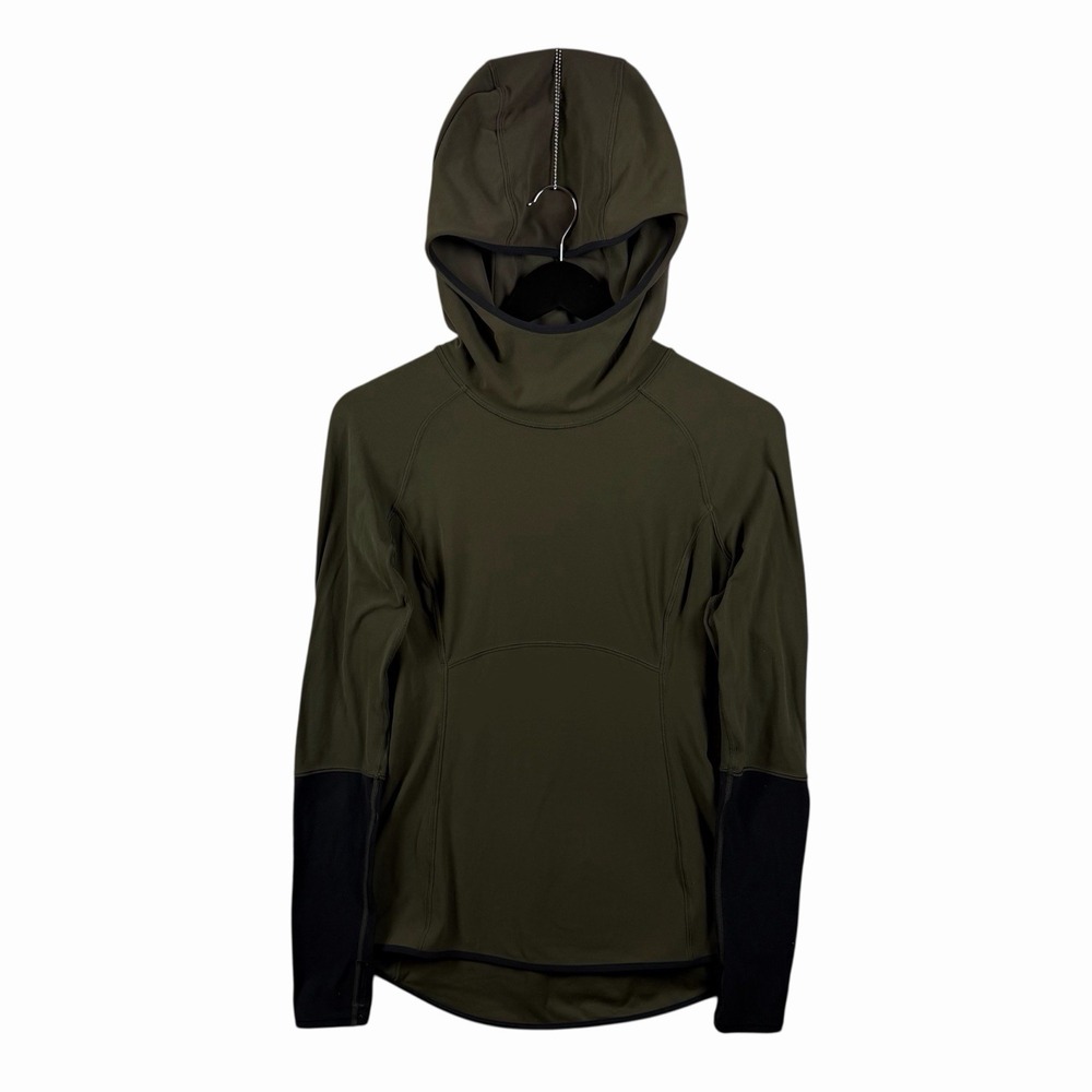 Lululemon Shape Up Dark Olive Black Pullover Nulu Sz 4 (approx)‎ - Picture 3 of 12